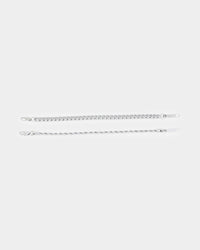 NXS Cuban Rope Bracelet Set White Gold