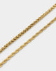 NXS Wheat Rope Bracelet Set Gold