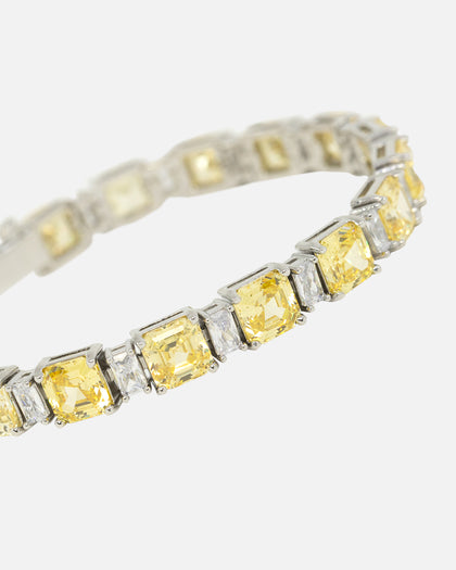 NXS Marcus Duo Stone Bracelet Citrine/Iced White Gold