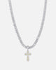 NXS Iced Sanctity Cross Pendant Citrine/Iced White Gold