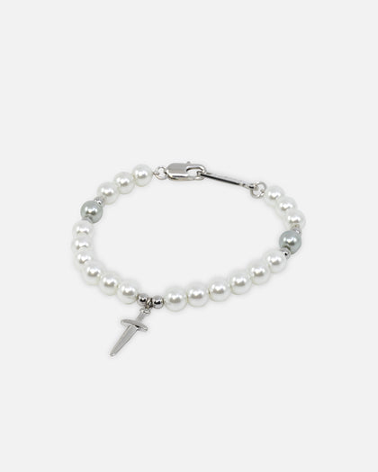 NXS Dagger Pearl Bracelet White Gold/Blue