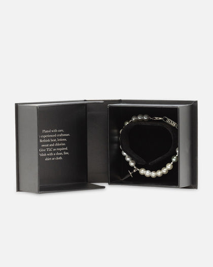 NXS Dagger Pearl Bracelet White Gold/Blue