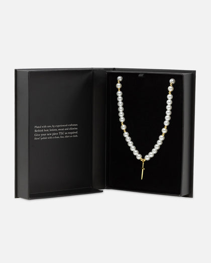 NXS Dagger Pearl Necklace Pearl/Gold