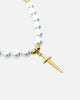 NXS Dagger Pearl Necklace Pearl/Gold