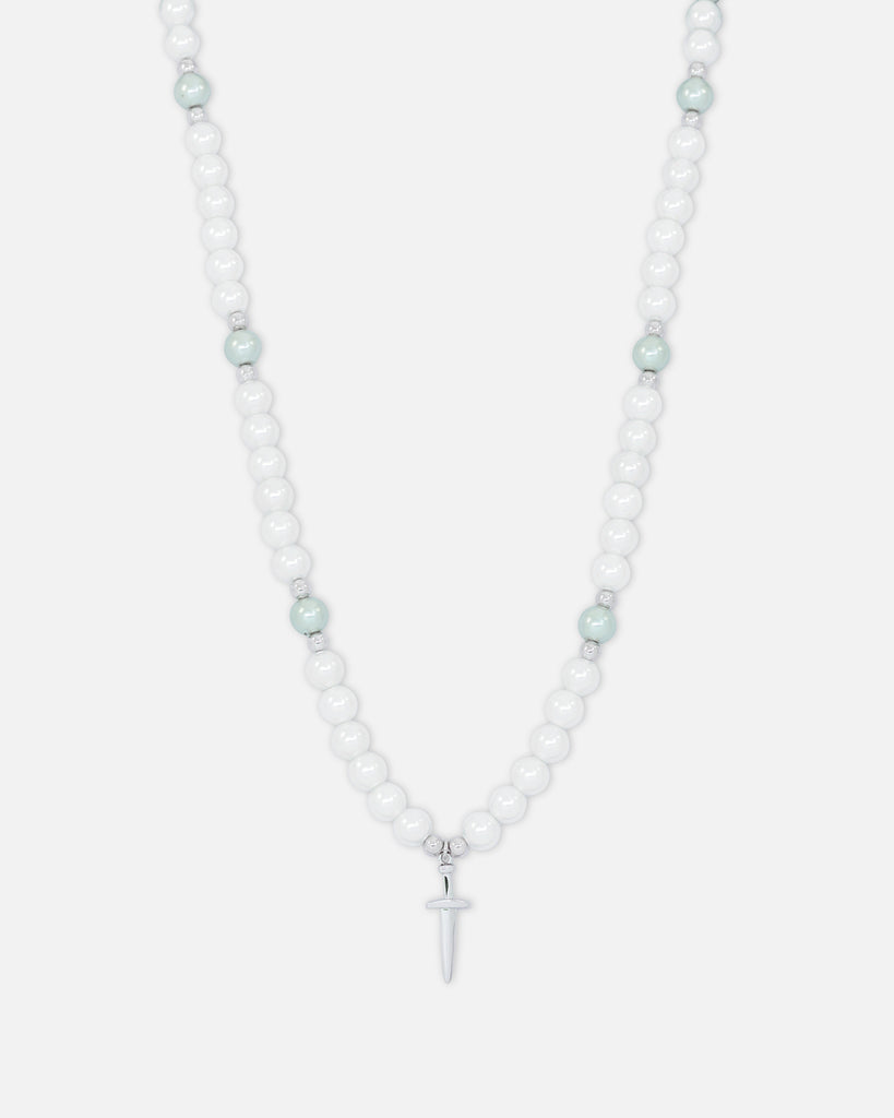 NXS Dagger Pearl Necklace White Gold/Blue Culture Kings US