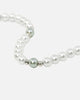 NXS Dagger Pearl Necklace White Gold/Blue