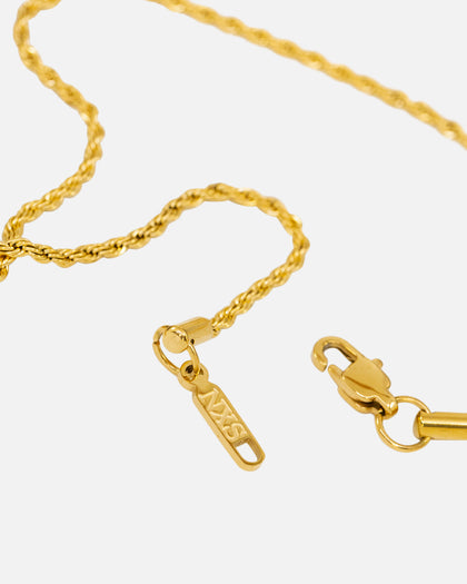 NXS Vintage Letter Necklace Gold