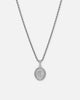 NXS Vintage Letter Necklace White Gold