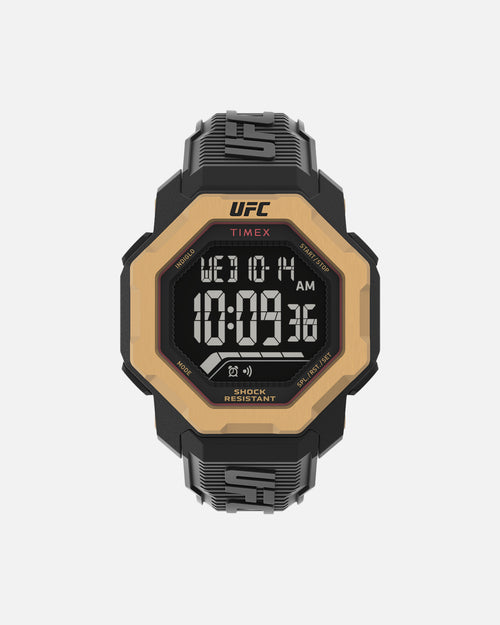 UFC Watches Knockout Resin Strap Watch Black/Gold