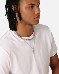 Saint Morta Baguette Interlink Chain Iced White Gold