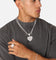 Saint Morta Burning Heart Pendant Iced White Gold