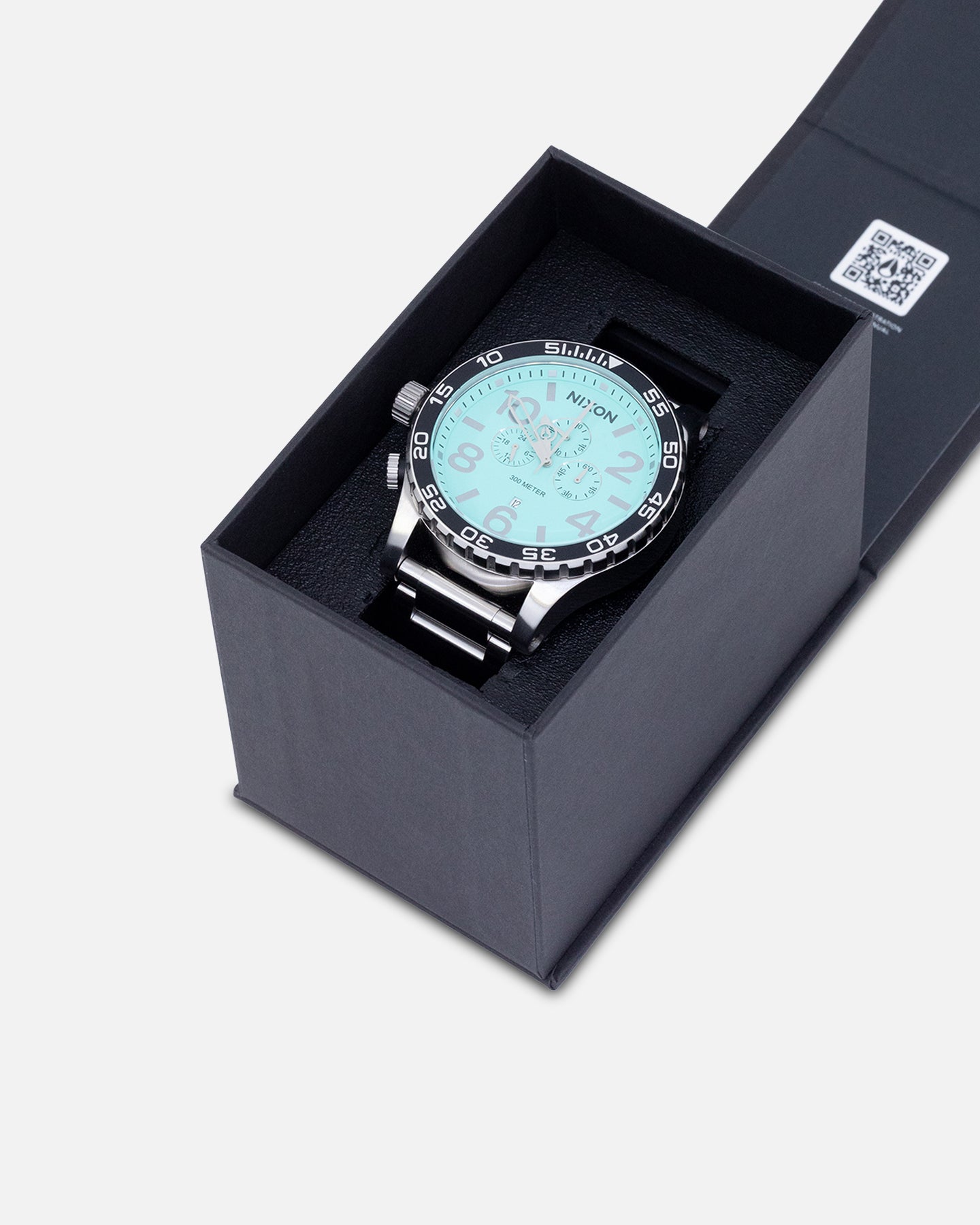 Nixon 51-30 Chrono Watch Silver/Turquoise | Culture Kings US