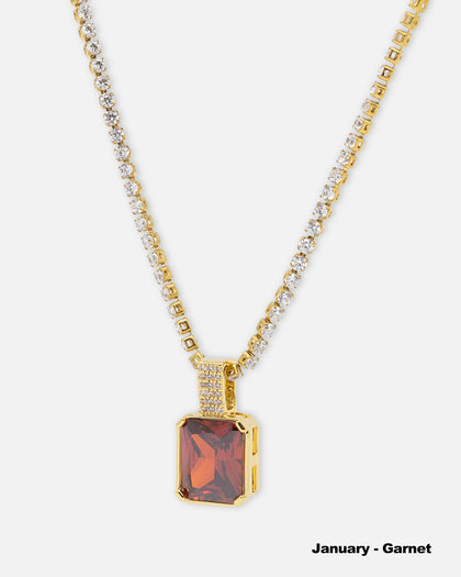 NXS Birthstone Pendant Iced Multi