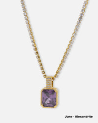 NXS Birthstone Pendant Iced Multi