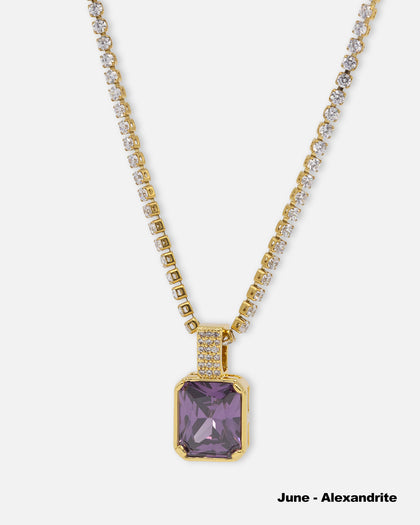 NXS Birthstone Pendant Iced Multi