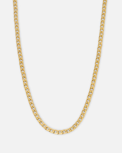 NXS 4.3mm Smooth Cut Cuban Chain Gold