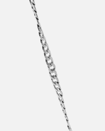 Saint Morta 4.3mm Smooth Cut Cuban Chain White Gold