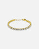 Saint Morta Round Cut Tennis Bracelet Iced Gold