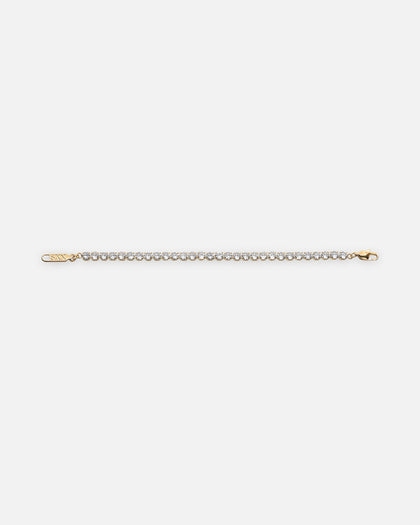 Saint Morta Round Cut Tennis Bracelet Iced Gold