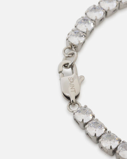 Saint Morta Round Cut Tennis Bracelet Iced White Gold