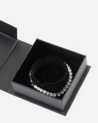 Saint Morta Round Cut Tennis Bracelet Iced White Gold