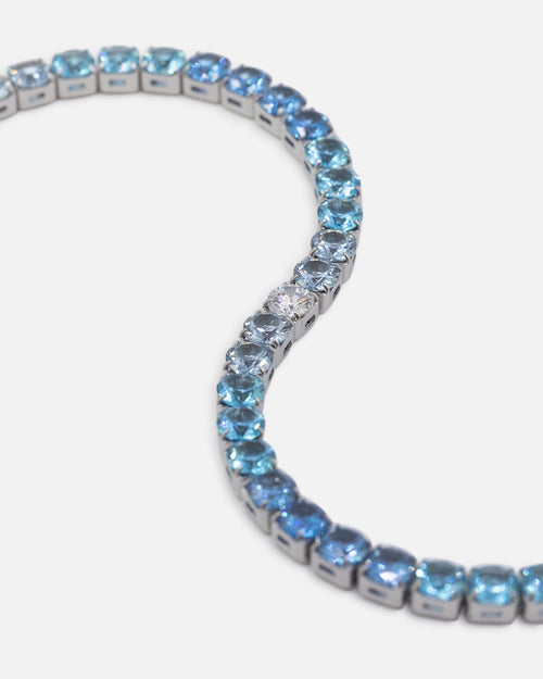 Saint Morta Round Cut Tennis Bracelet Iced White Gold