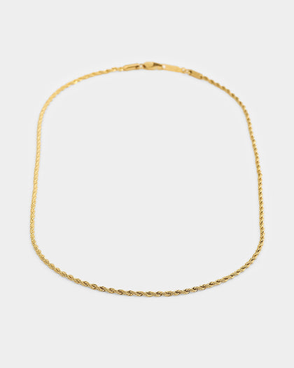 Saint Morta 2mm Rope Chain Gold
