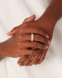 Saint Morta Round Cut Iced Band Ring Iced Gold
