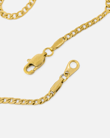 Saint Morta 3mm Smooth Cut Cuban Chain Gold