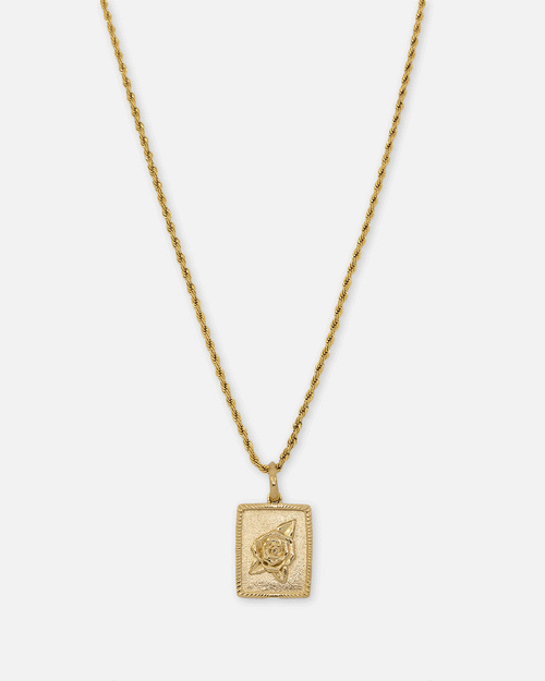 Saint Morta Rose Pendant Gold