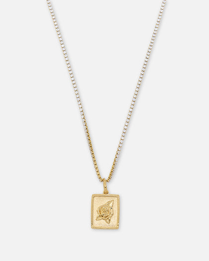 Saint Morta Rose Pendant Gold