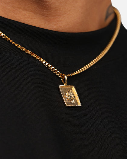Saint Morta Rose Pendant Gold