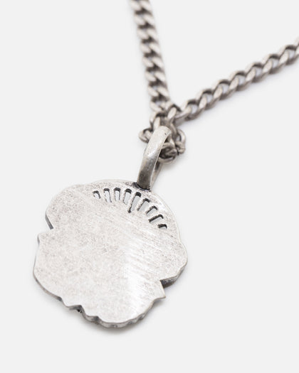 Saint Morta Skull And Roses Necklace Stainless Steel