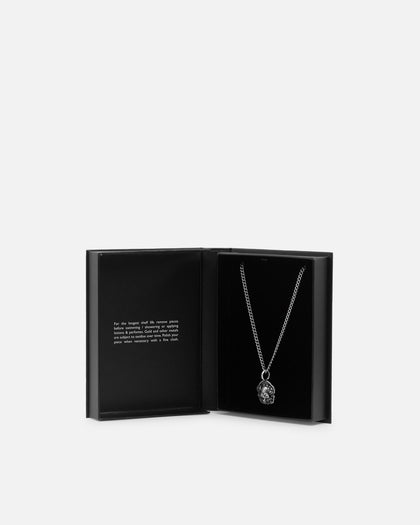 Saint Morta Skull And Roses Necklace Stainless Steel