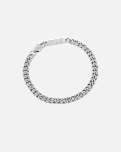 Saint Morta 5mm Cuban Bracelet White Gold