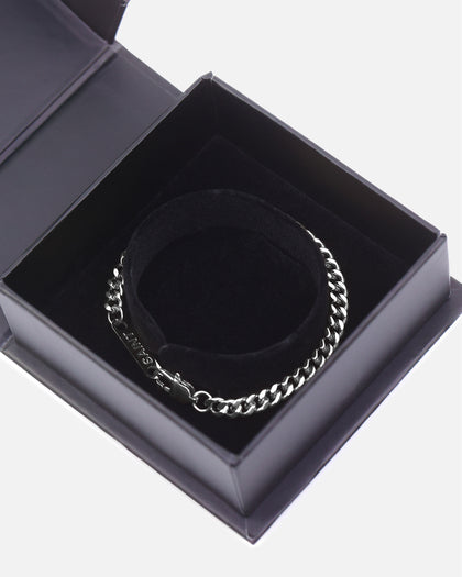 Saint Morta 5mm Cuban Bracelet White Gold