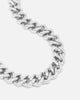Saint Morta 18" 14mm Iced Interlink Chain Iced White Gold