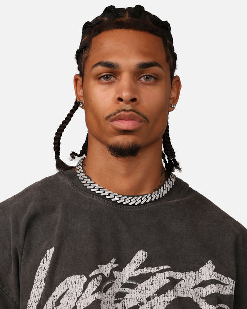 Saint Morta 18" 14mm Iced Interlink Chain Iced White Gold