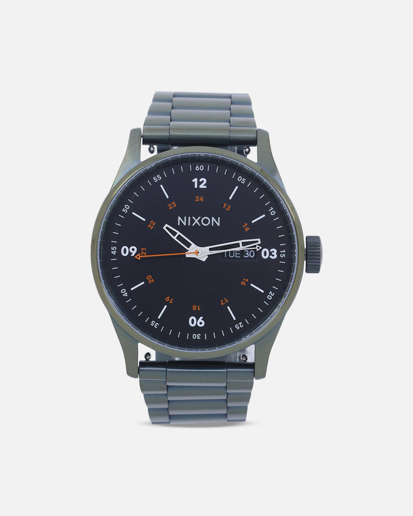Nixon Sentry Stainless Steel Dark Olive/Black | Culture Kings US