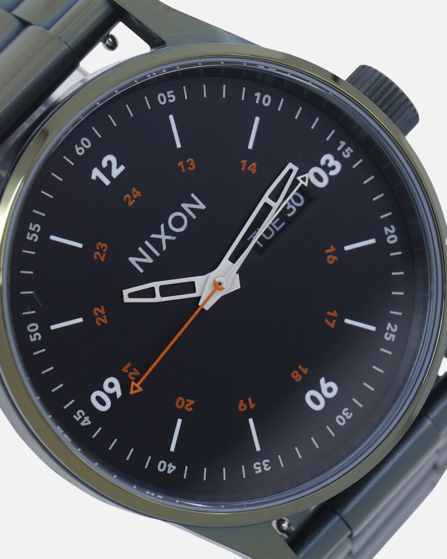 Nixon Sentry Stainless Steel Dark Olive/Black | Culture Kings US