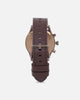 Nixon Station Chrono Leather Watch Chocolate/ Cappuccino Brown