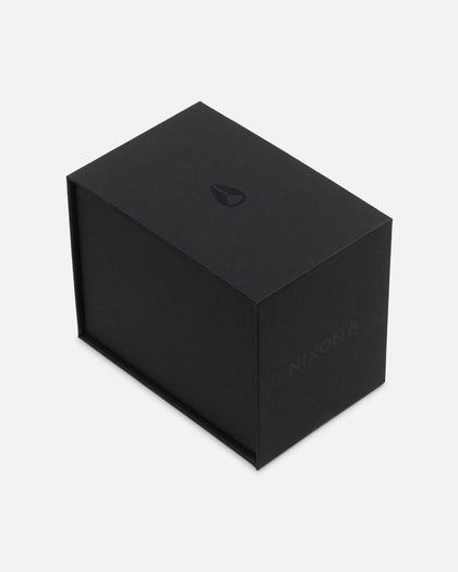 Nixon Station Chrono Leather Watch Chocolate/ Cappuccino Brown