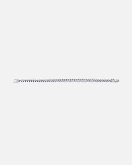 Guess Mainline Link City 6mm Diamond Cut Bracelet Silver