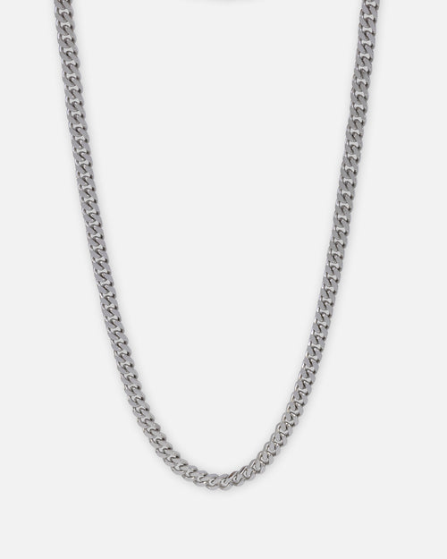 Guess Mainline Link City 21" Diamond Cut 6mm Chain Silver