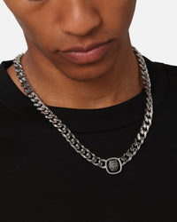 Guess Mainline Lion King Necklace 21" Silver