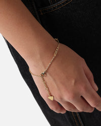 Guess Mainline Women's Modern Love Central Knot Bracelet Yellow Gold