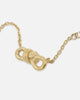 Guess Mainline Women's Modern Love Central Knot Necklace Yellow Gold