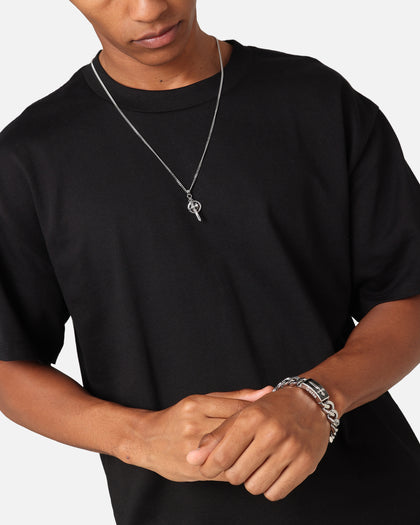 Guess Mainline South Alameda Shield Tag Bracelet Silver