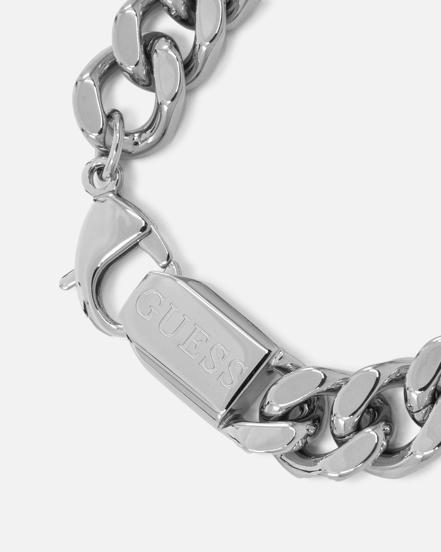 Guess Mainline South Alameda Shield Tag Bracelet Silver | Culture