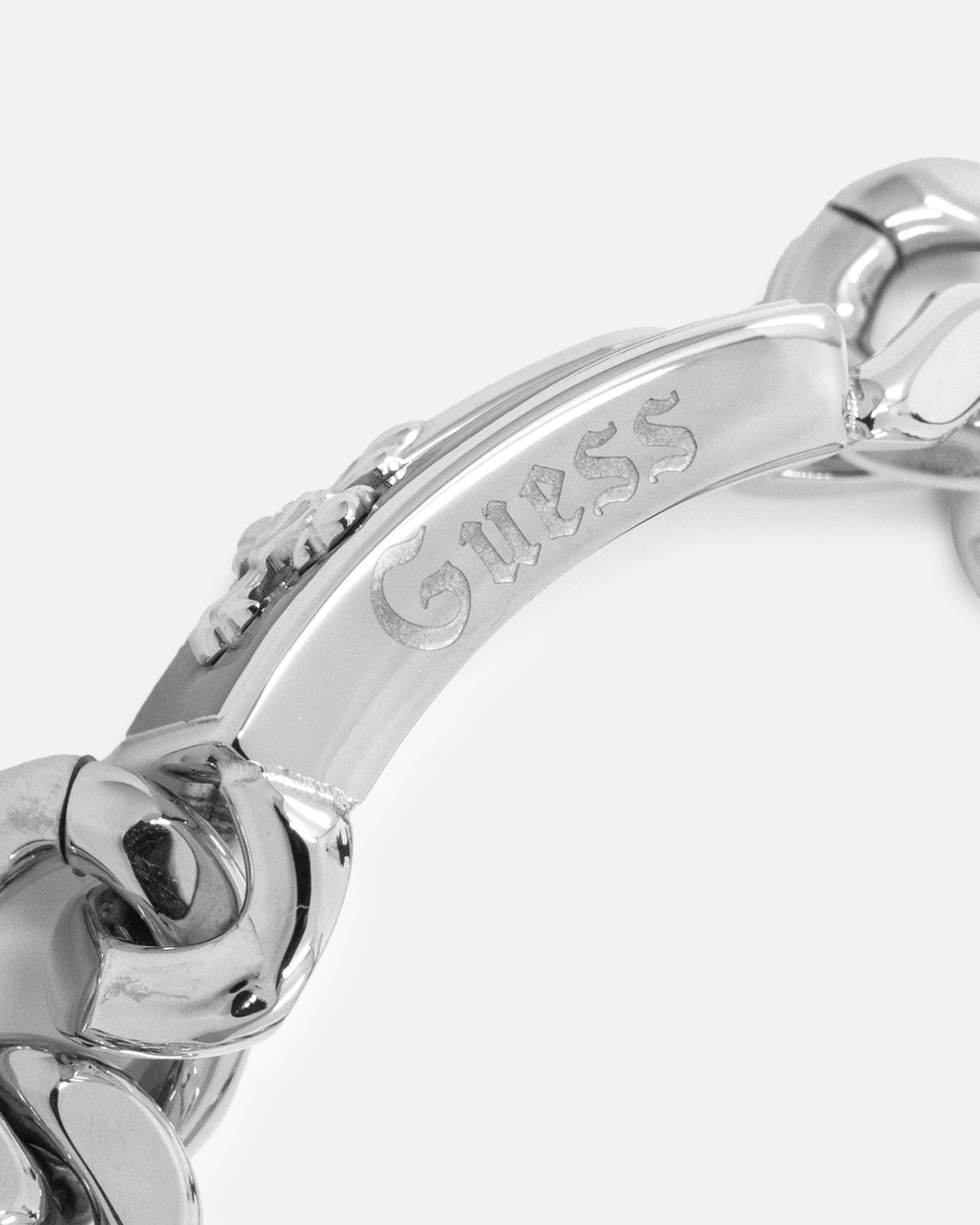 Guess Mainline South Alameda Shield Tag Bracelet Silver | Culture